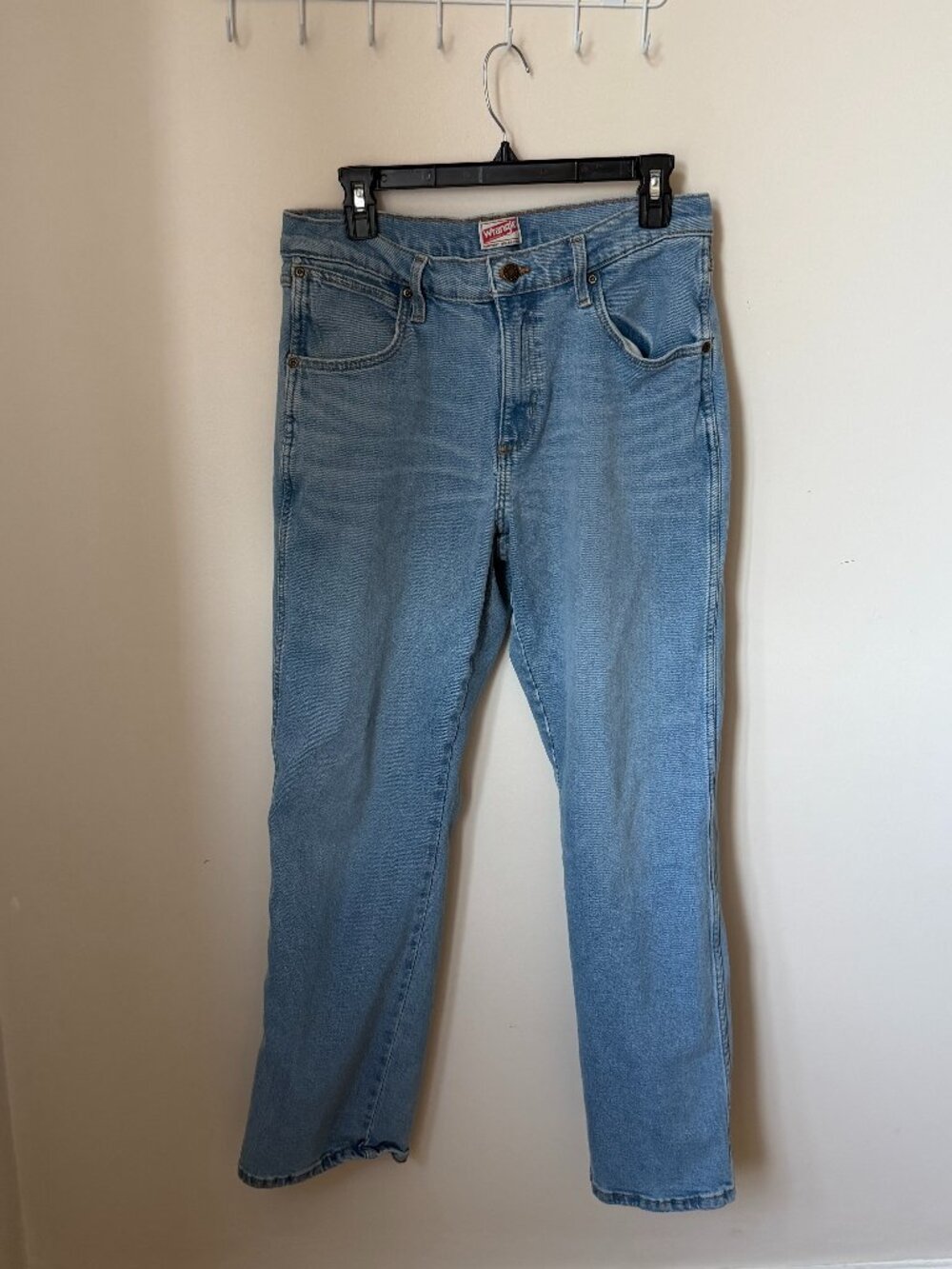 Vintage Wrangler Jeans Size 28 | Light Wash Straight Leg Denim | Oversized 90s